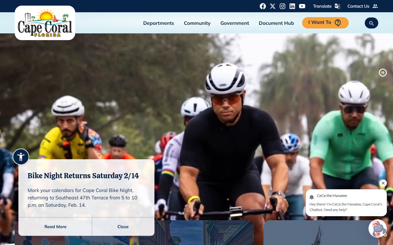 City of Cape Coral website for Cape Coral public records