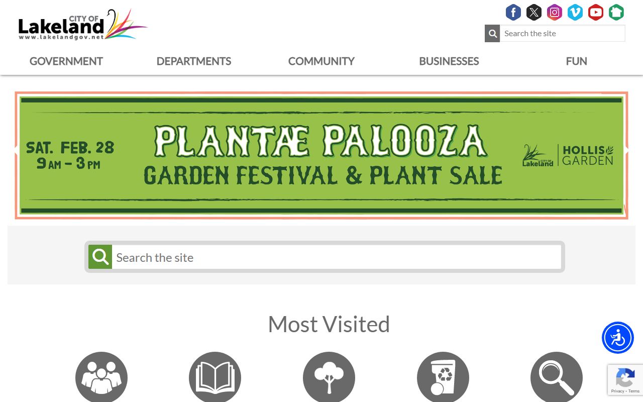 City of Lakeland Florida official website for Lakeland public records