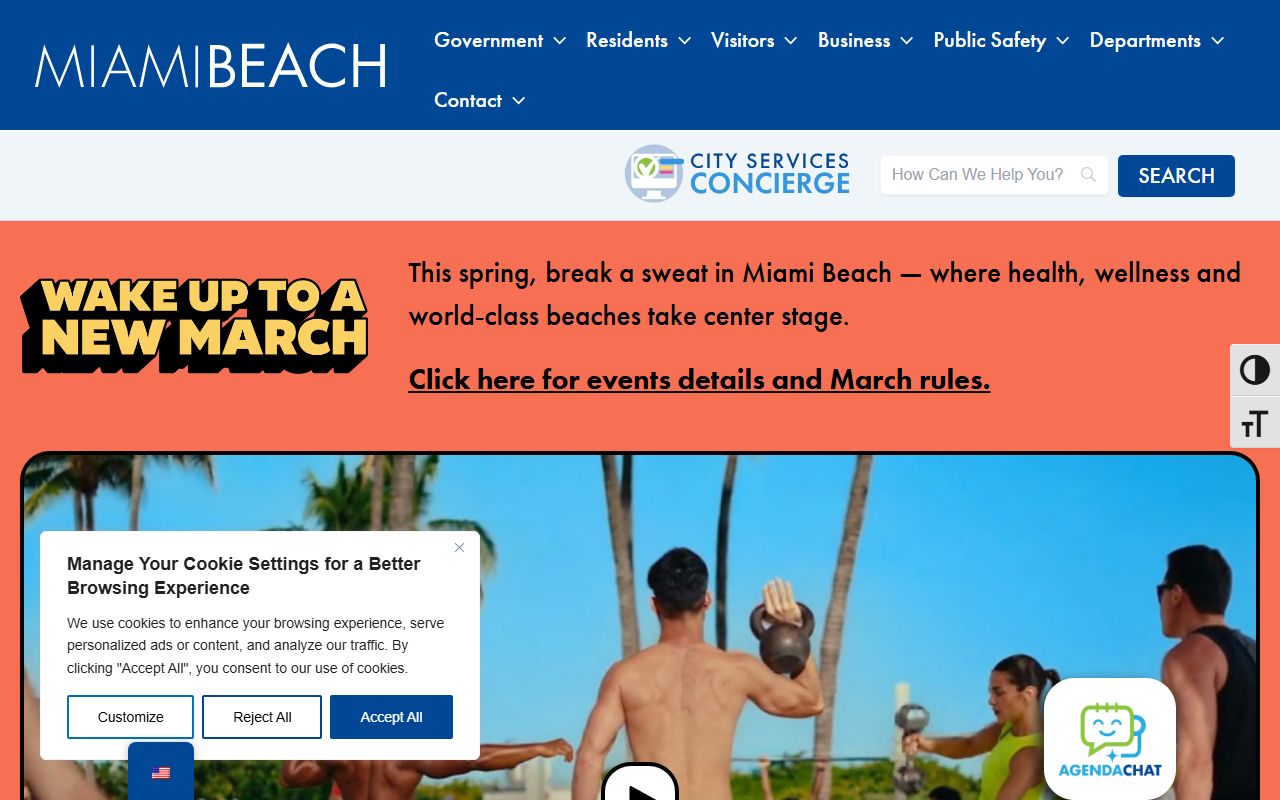 City of Miami Beach official homepage for accessing public records and government services