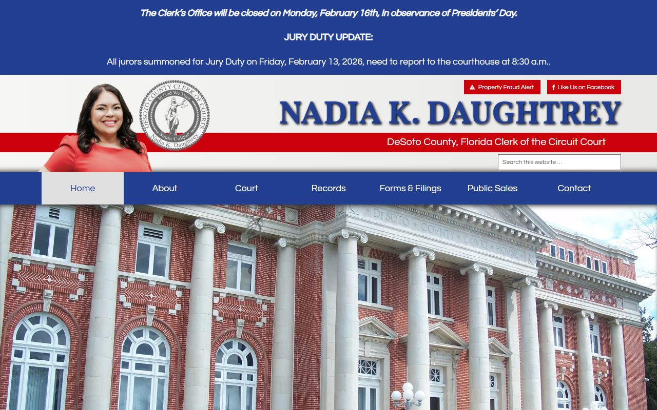 DeSoto County Florida Clerk of Courts public records portal