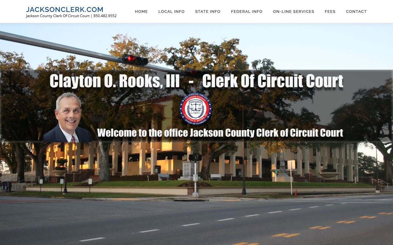 Jackson County Clerk and Comptroller website homepage